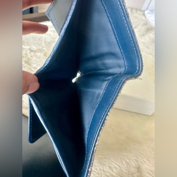 Christian Dior Blue Canvas Trifold Wallet - Picture 11 of 15